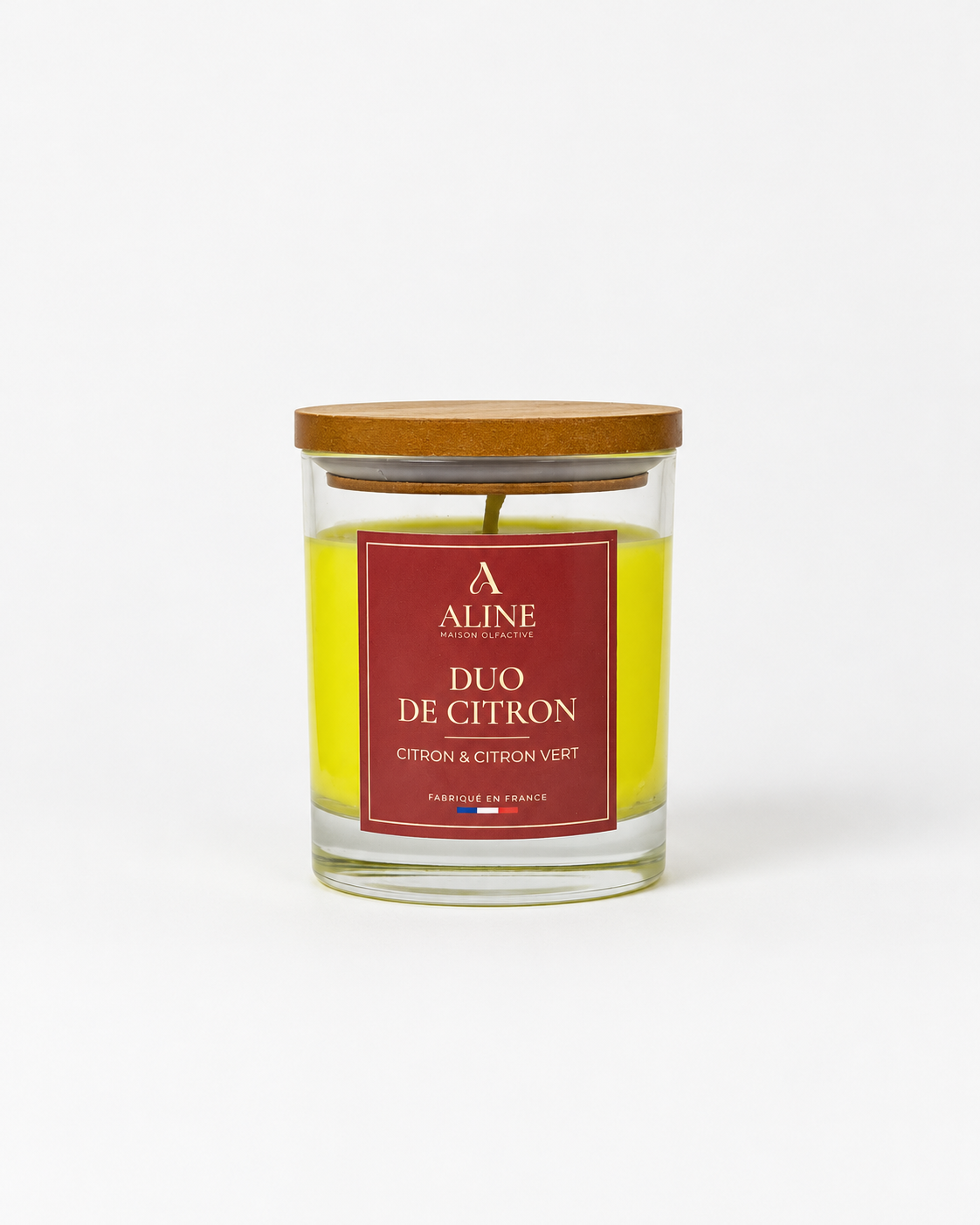 Bougie parfumée Duo de Citron en grand pot (190 g) – Maison Aline