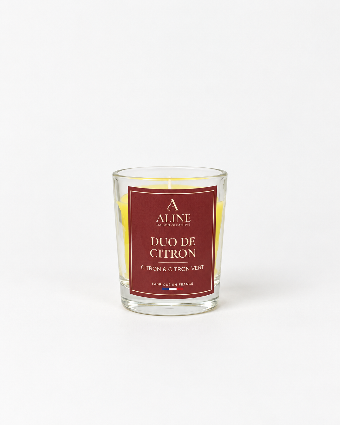Bougie parfumée Duo de Citron en petit pot (60 g) – Maison Aline