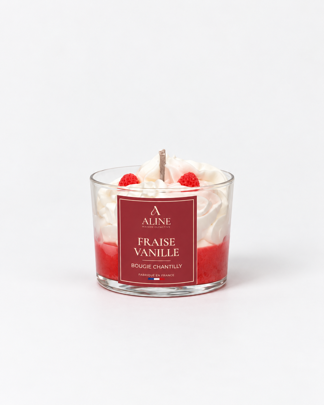 Bougie chantilly Fraise Vanille – Maison Aline